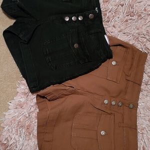 Black & light brown size 5 shorts
